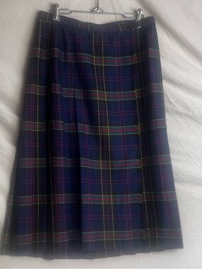 Marks & Spencer plaid tartan kilt skirt size 14.